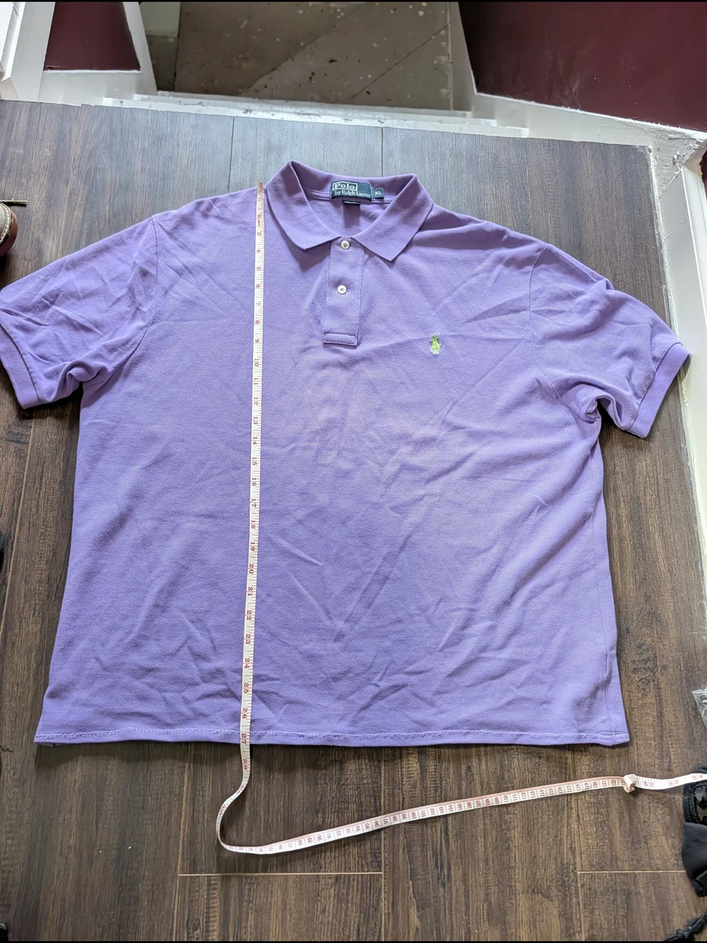 Polo by Ralph Lauren Vintage Lavender Short-Sleeve Polo with Green Pony Logo